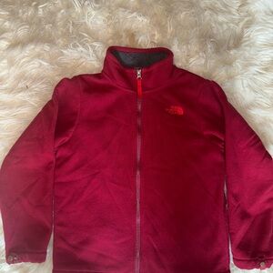 The North Face Kids Red Full-Zip Fleece Jacket